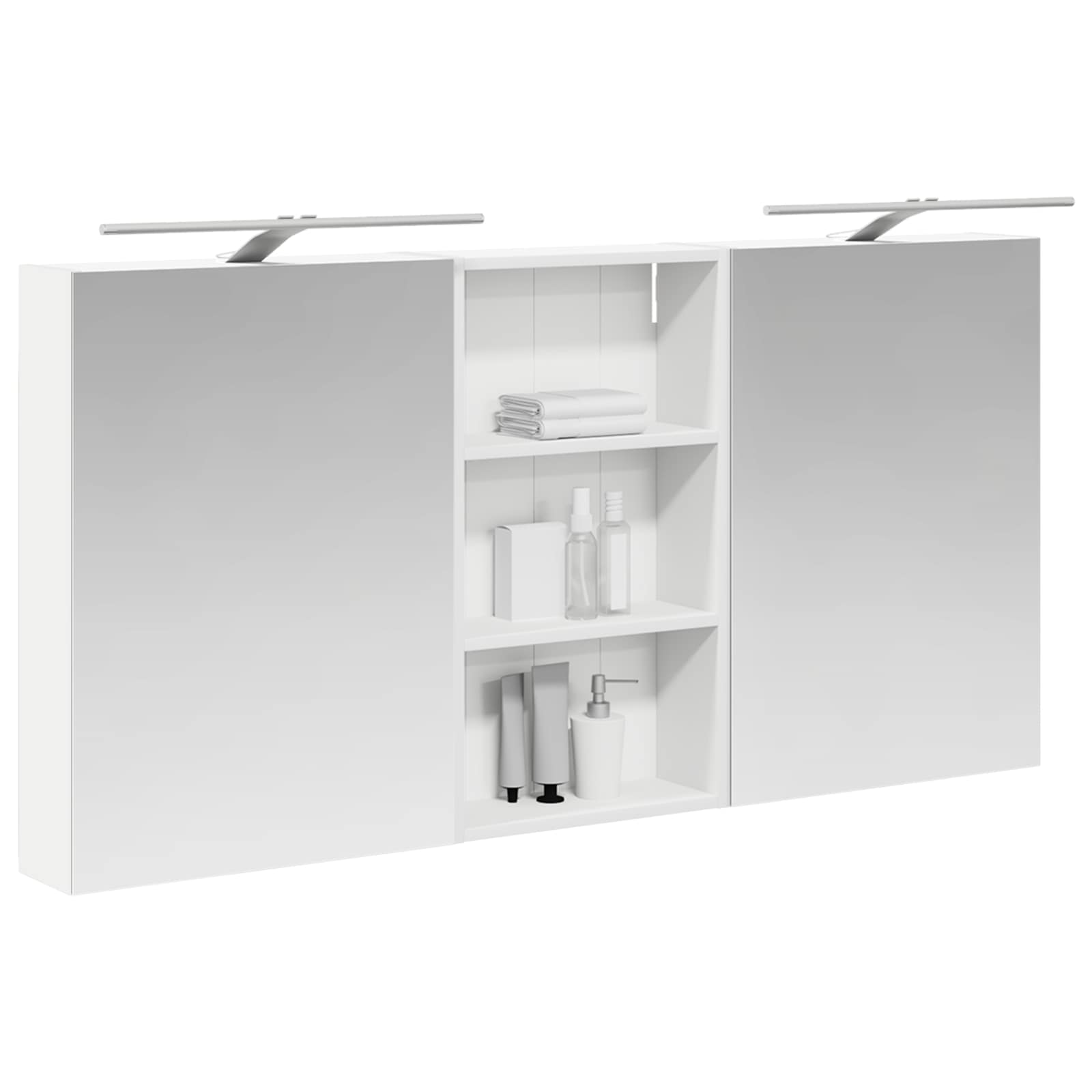 Set ormarića za kupaonicu s policom 3 pcs 140 x 14,5 x 70 cm