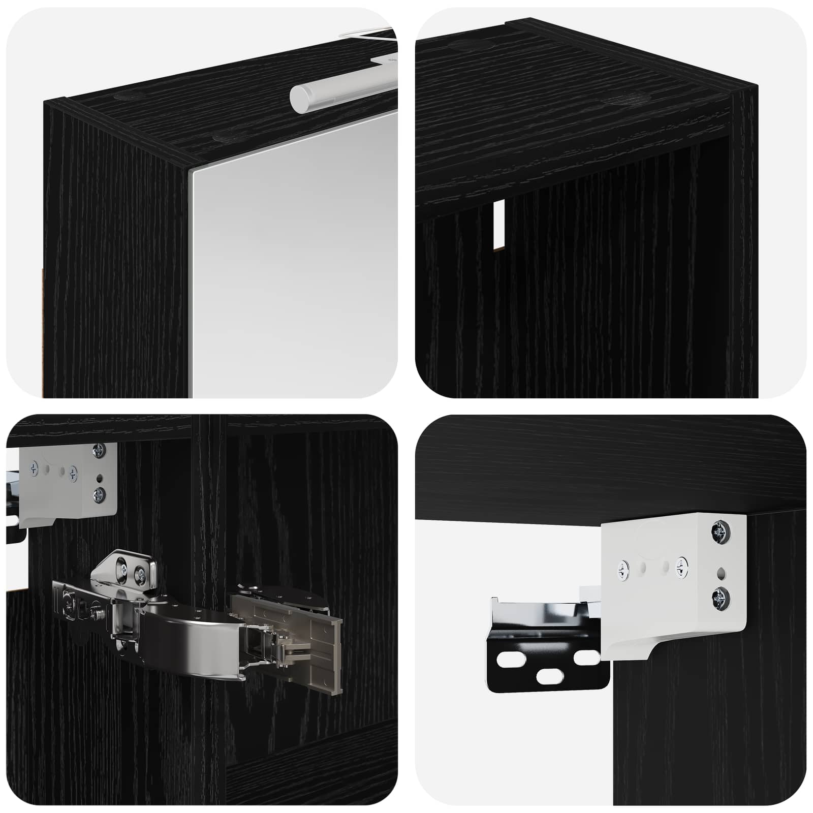 Set ormarića za kupaonicu s policom 3 pcs 140 x 14,5 x 70 cm