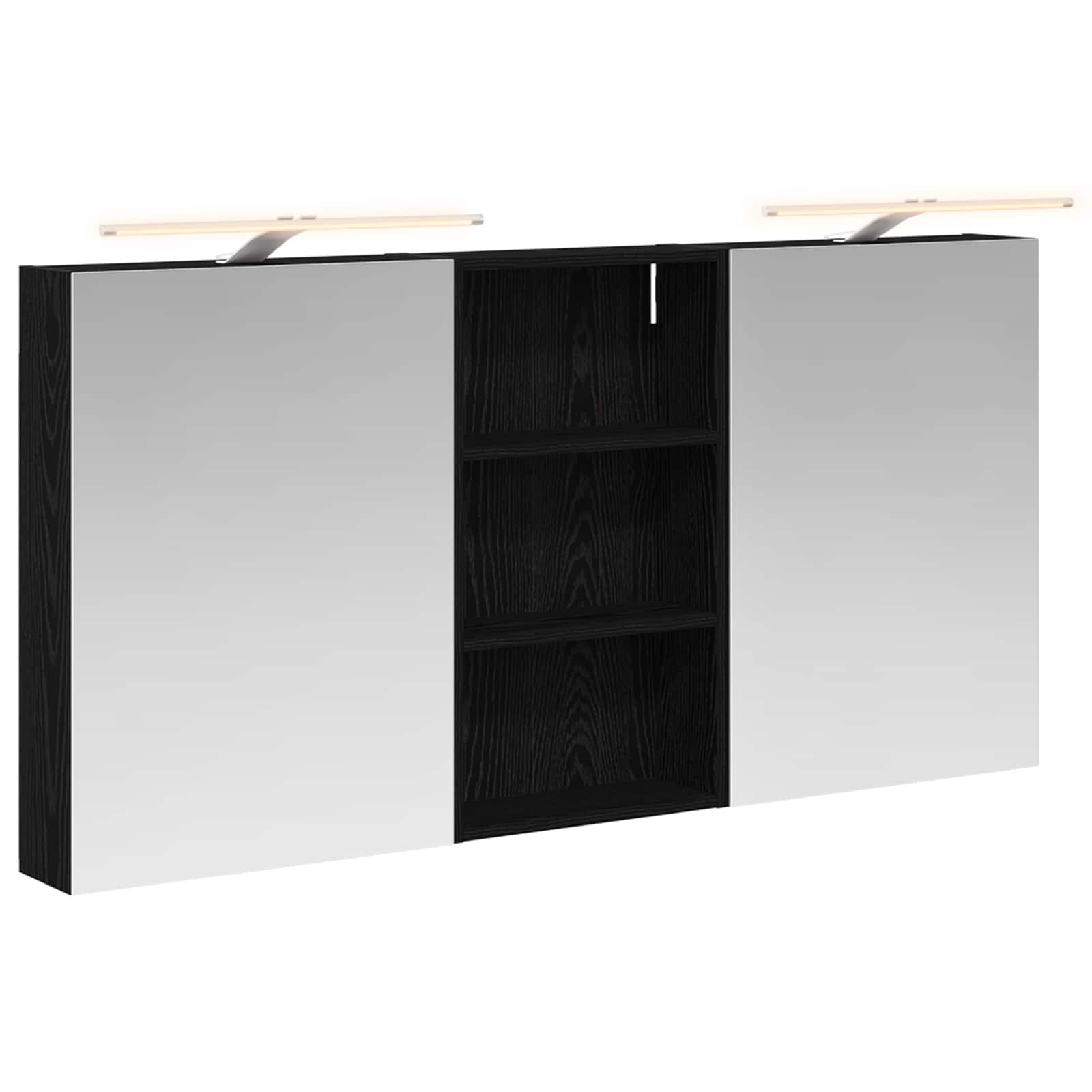 Set ormarića za kupaonicu s policom 3 pcs 140 x 14,5 x 70 cm