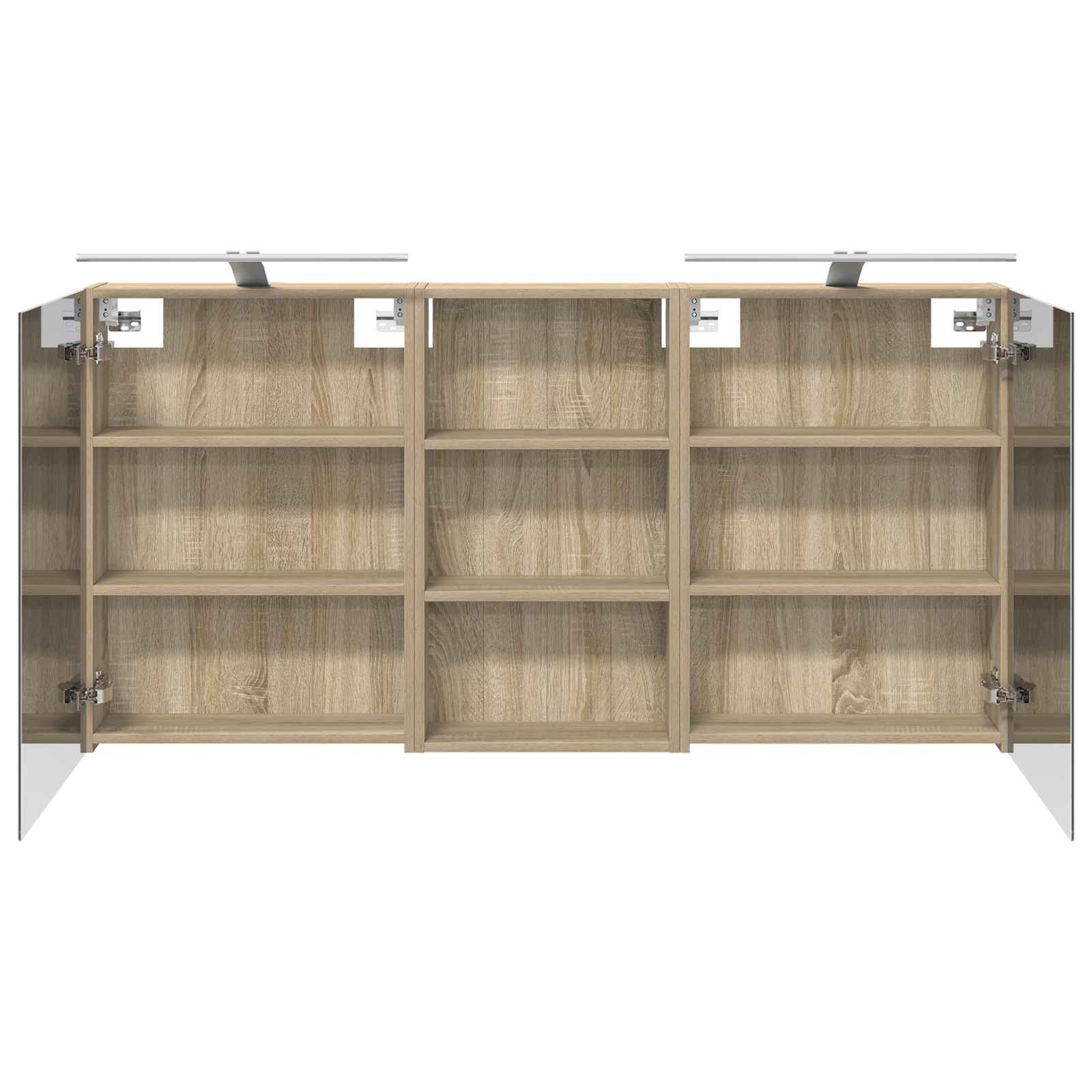 Set ormarića za kupaonicu s policom 3 pcs 140 x 14,5 x 70 cm