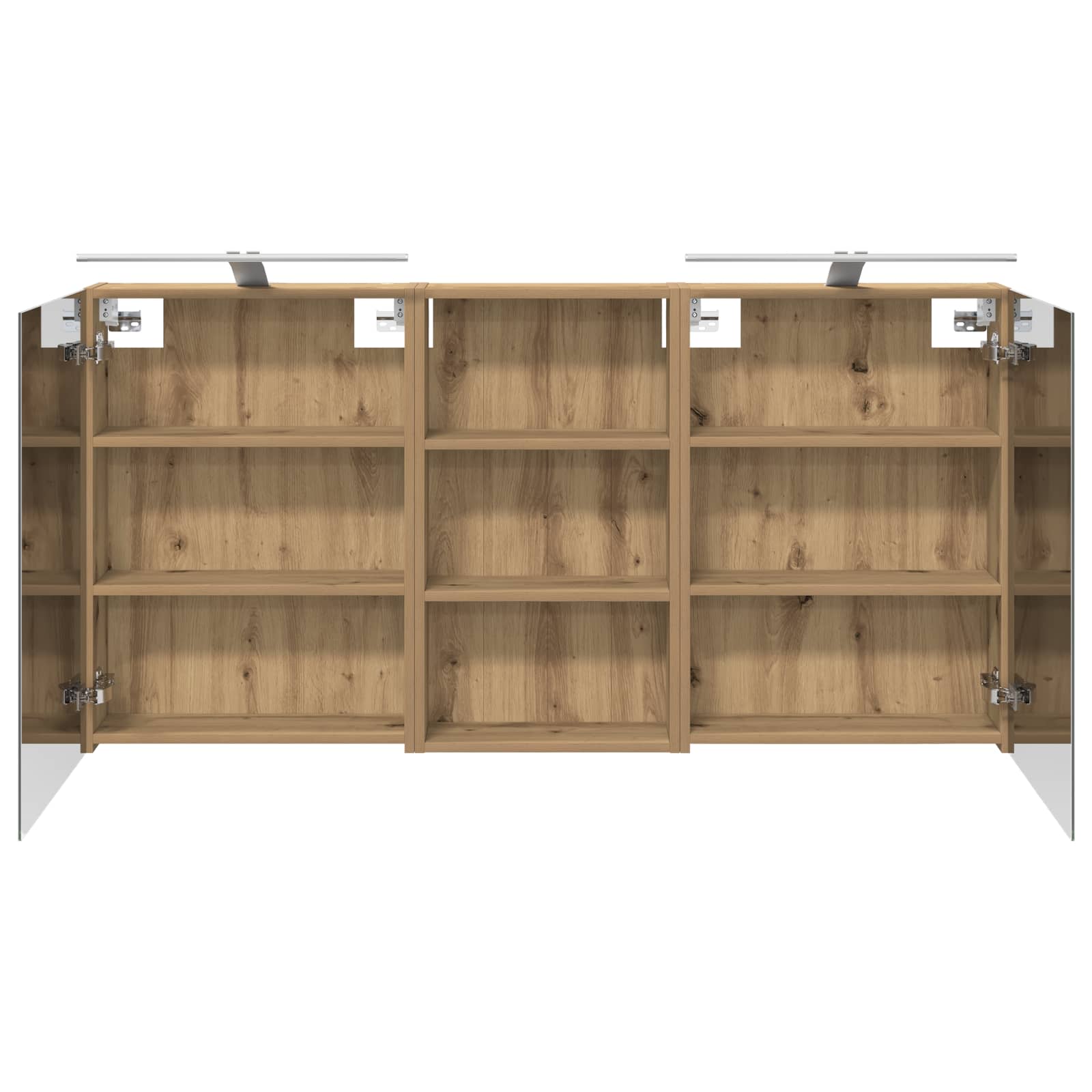 Set ormarića za kupaonicu s policom 3 pcs 140 x 14,5 x 70 cm