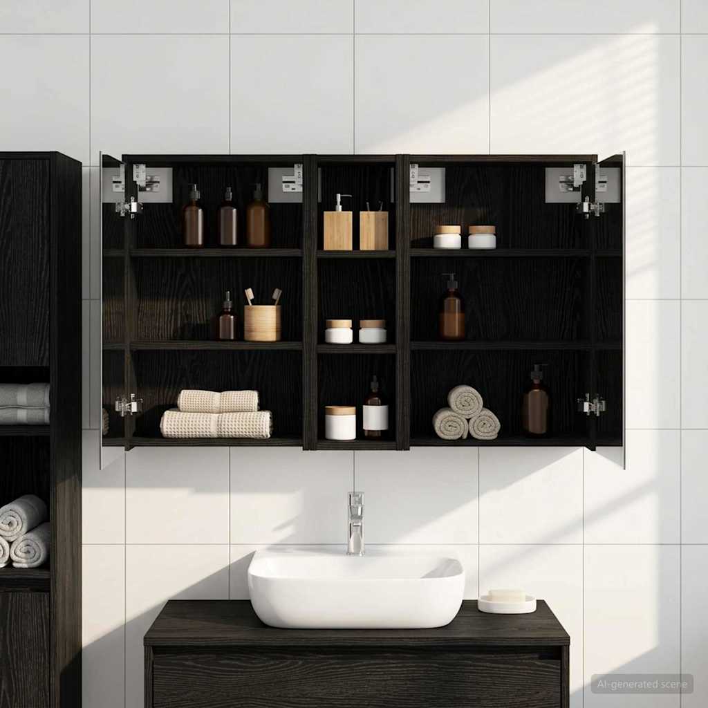 Set ormarića za kupaonicu 3 pcs 106 x 16 x 62,5 cm