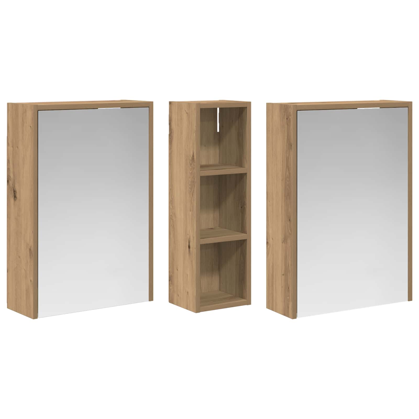 Set ormarića za kupaonicu 3 pcs 106 x 16 x 62,5 cm