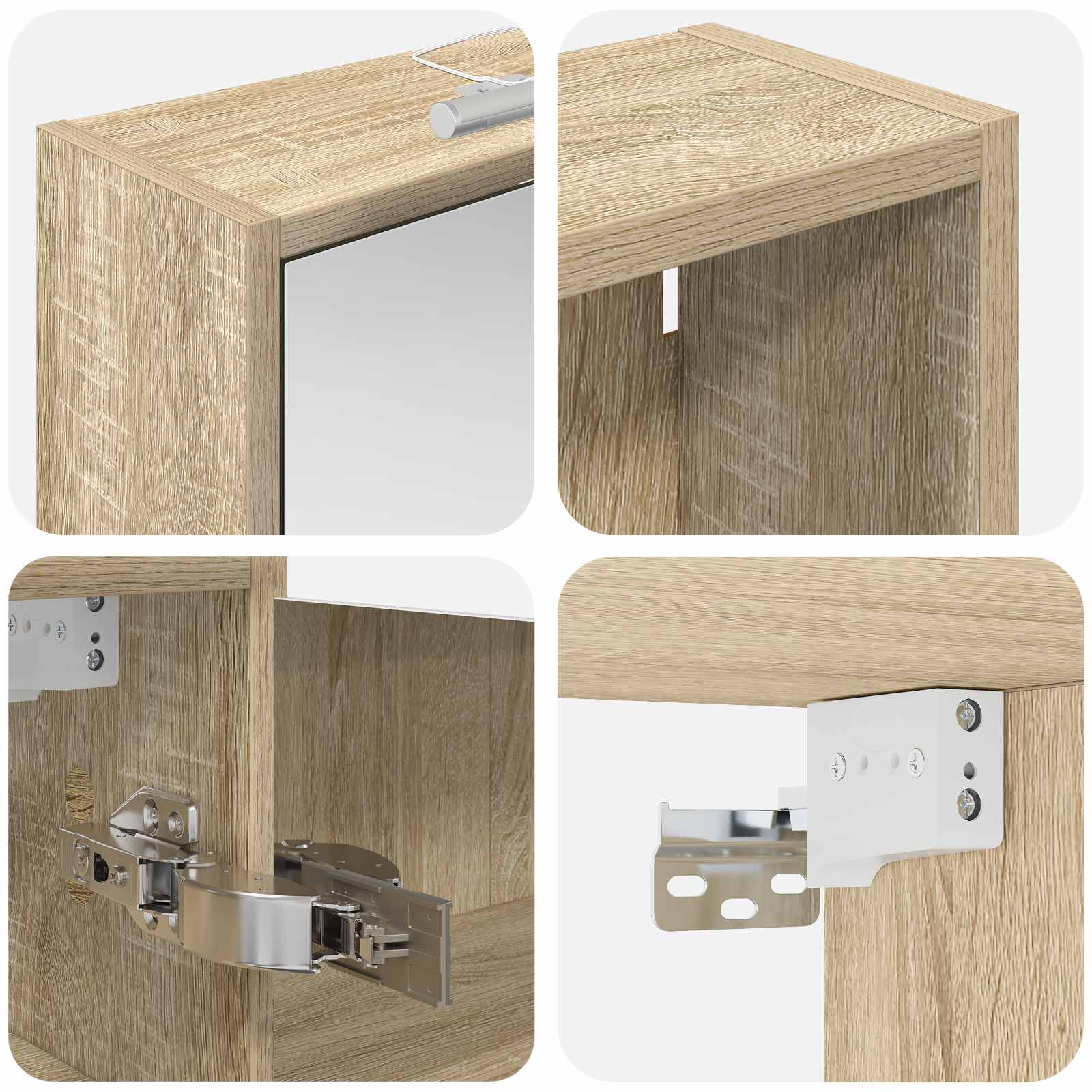 Set ormarića za kupaonicu 3 pcs 106 x 16 x 62,5 cm