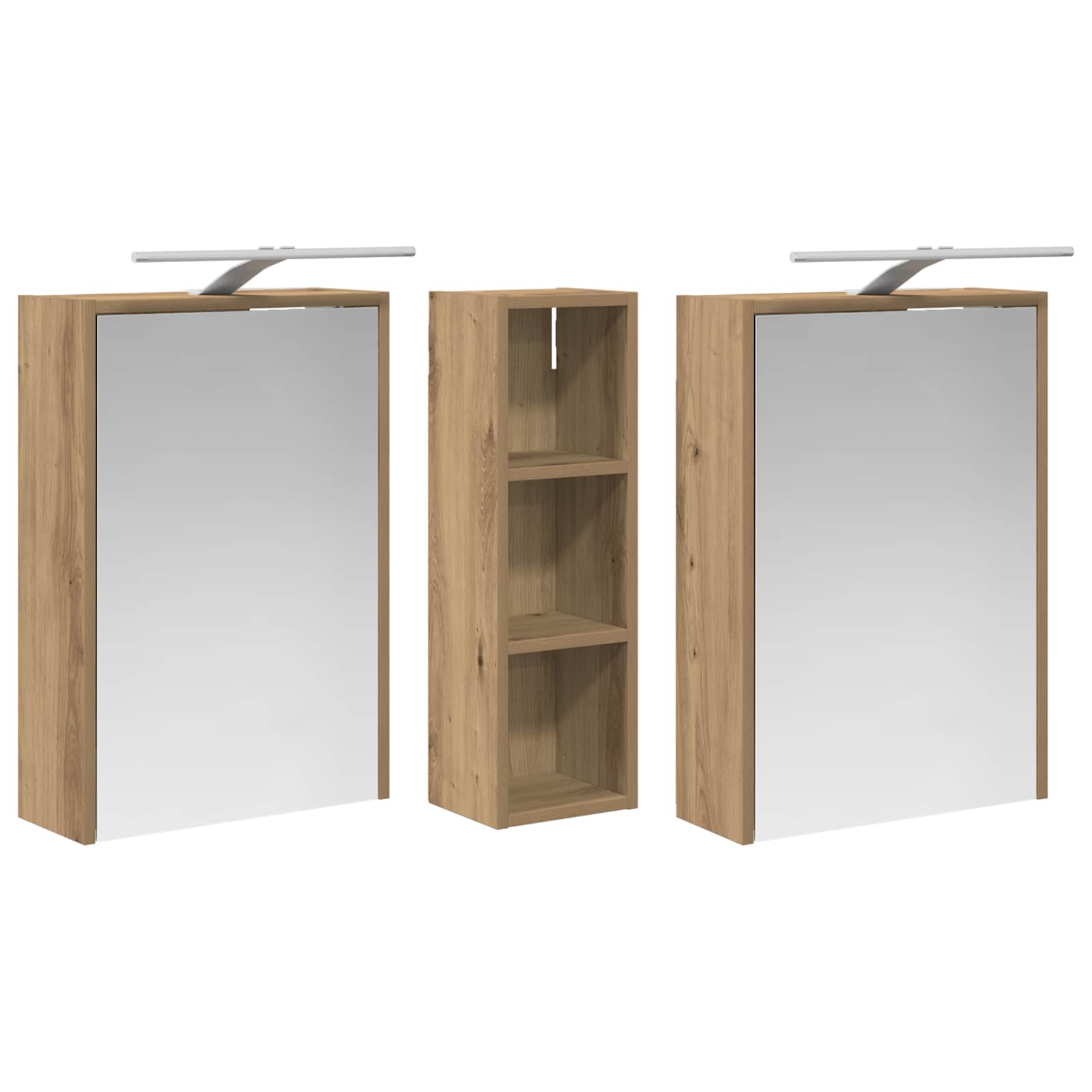 Set ormarića za kupaonicu 3 pcs 106 x 16 x 62,5 cm