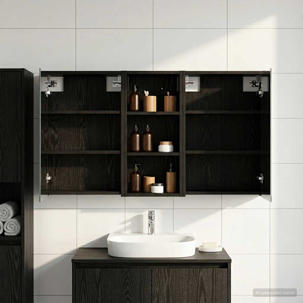 Set ormarića za kupaonicu 3 pcs 116 x 16 x 62,5 cm