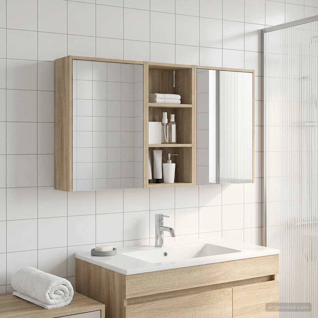 Set ormarića za kupaonicu 3 pcs 116 x 16 x 62,5 cm