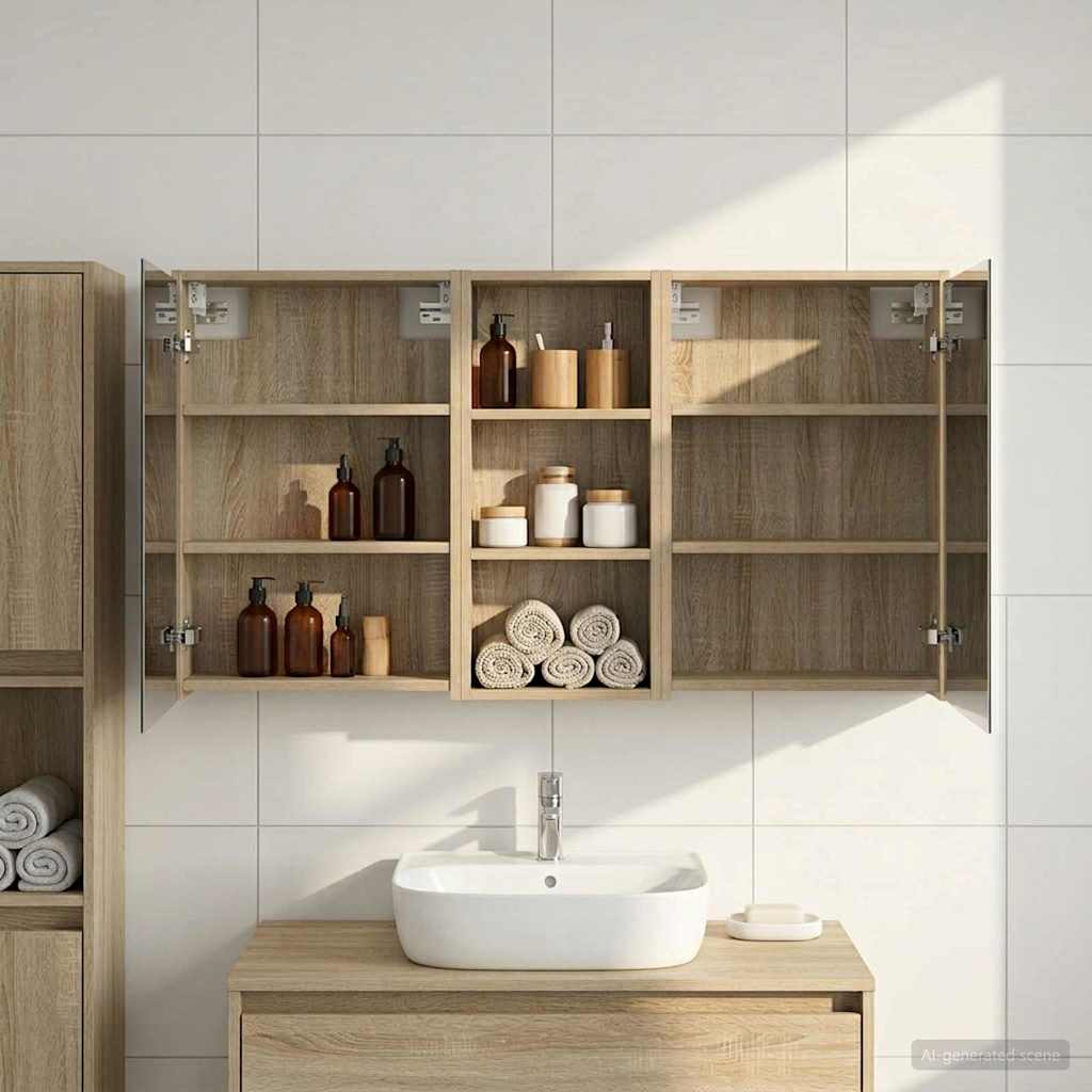 Set ormarića za kupaonicu 3 pcs 116 x 16 x 62,5 cm
