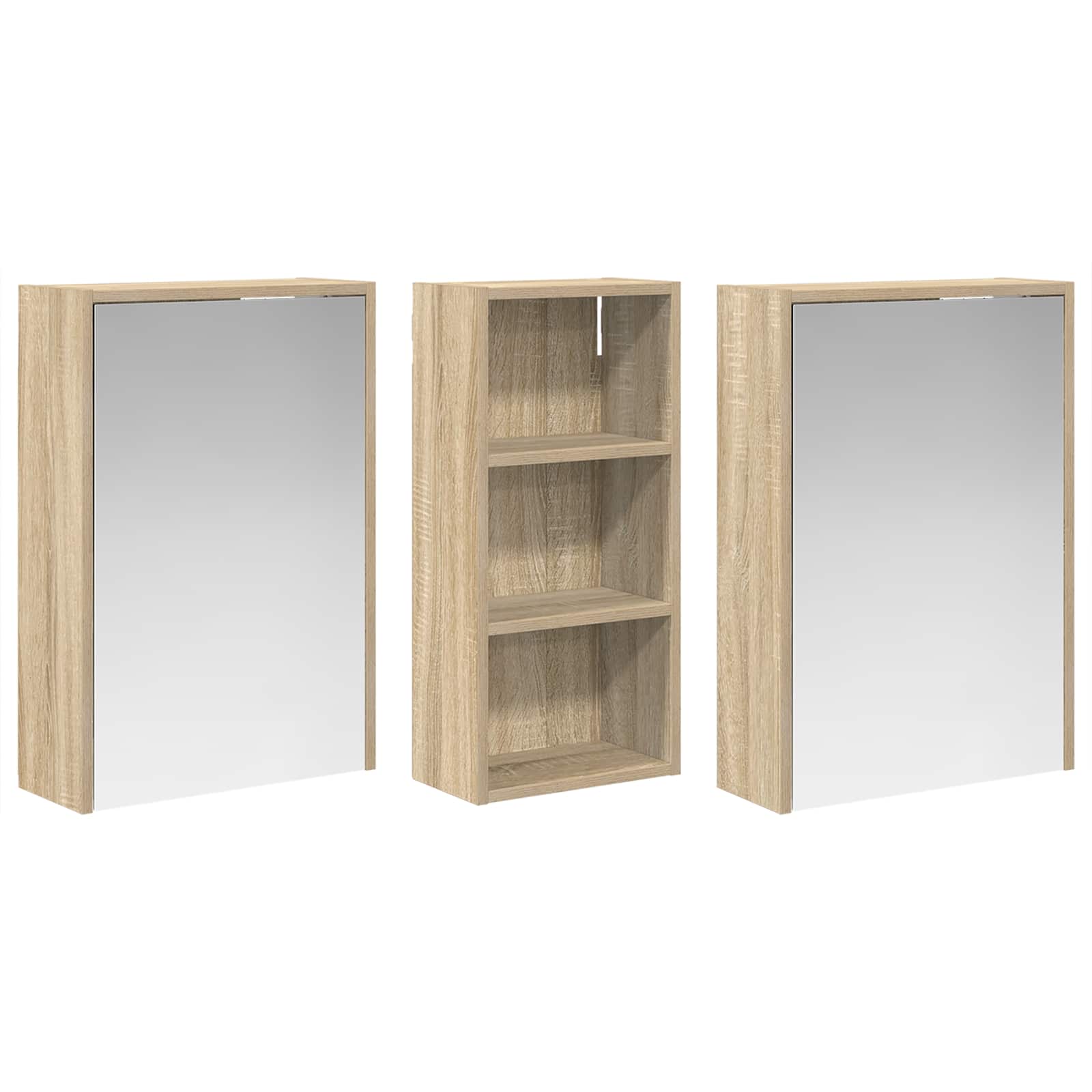 Set ormarića za kupaonicu 3 pcs 116 x 16 x 62,5 cm