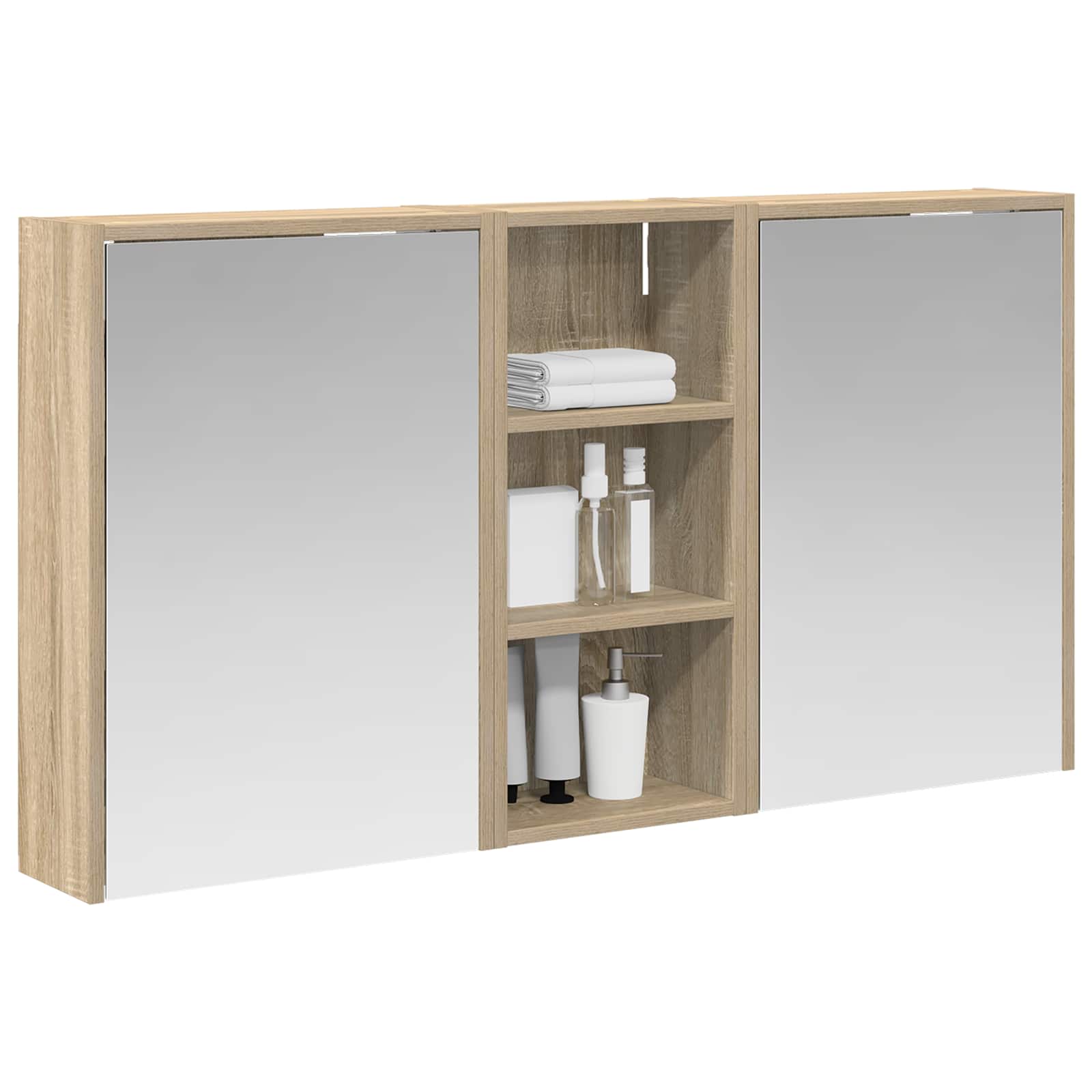 Set ormarića za kupaonicu 3 pcs 116 x 16 x 62,5 cm