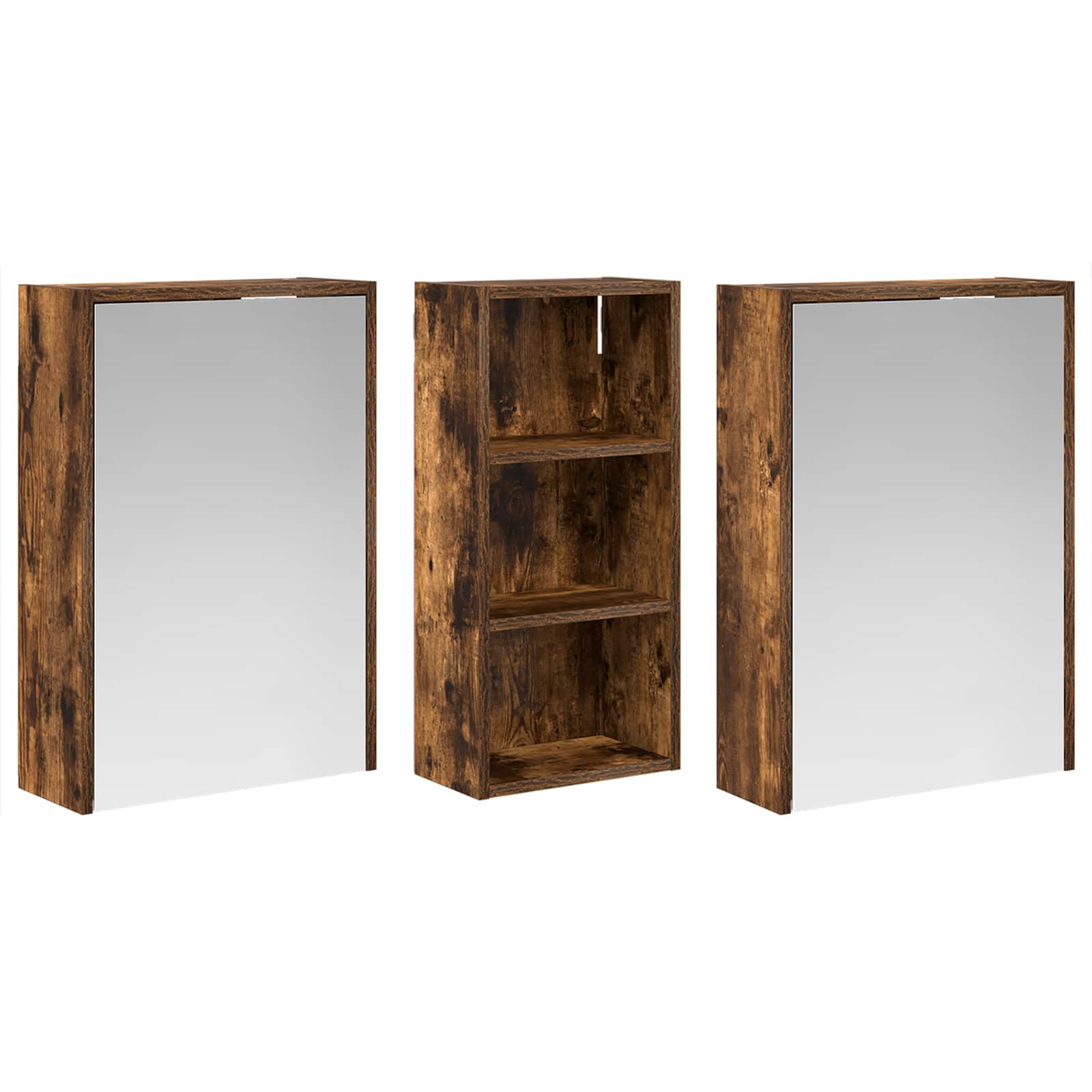Set ormarića za kupaonicu 3 pcs 116 x 16 x 62,5 cm