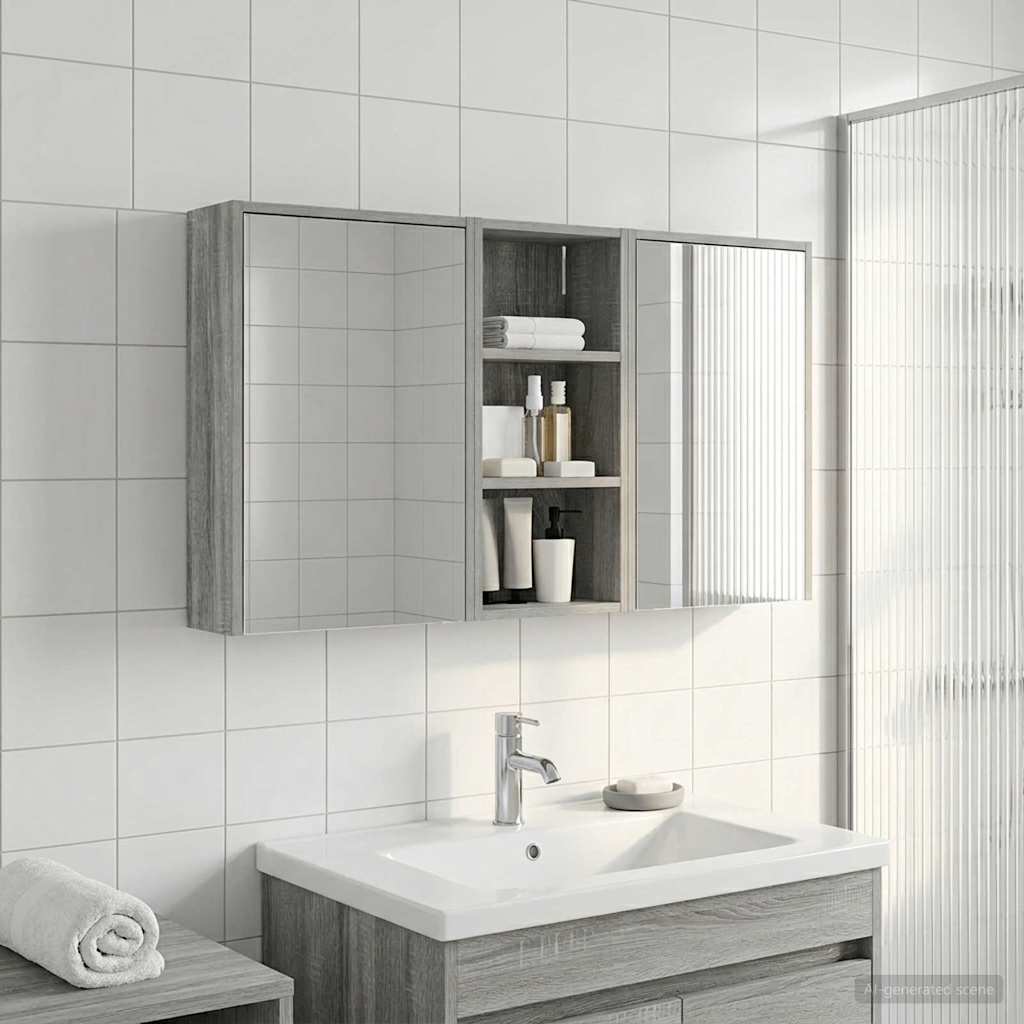 Set ormarića za kupaonicu 3 pcs 116 x 16 x 62,5 cm