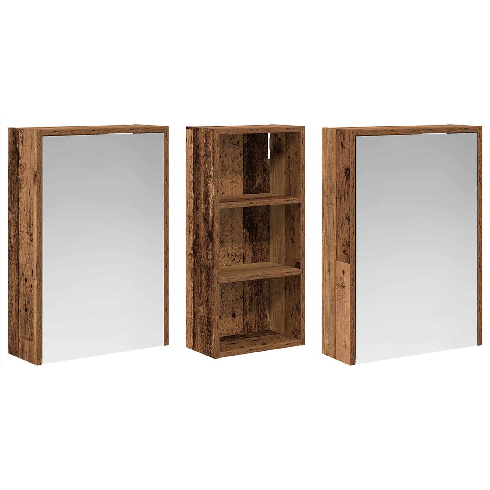Set ormarića za kupaonicu 3 pcs 116 x 16 x 62,5 cm