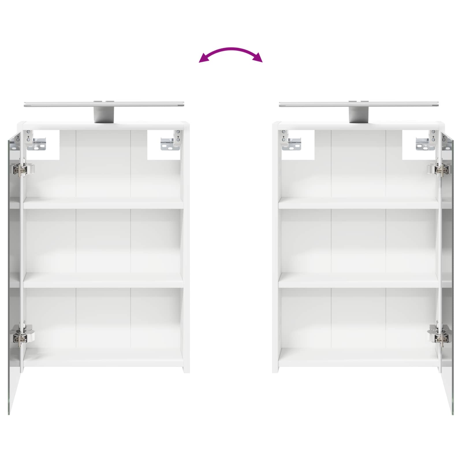 Set ormarića za kupaonicu 3 pcs 116 x 16 x 62,5 cm
