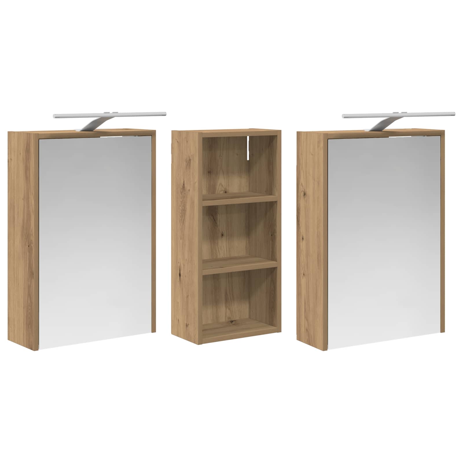 Set ormarića za kupaonicu 3 pcs 116 x 16 x 62,5 cm