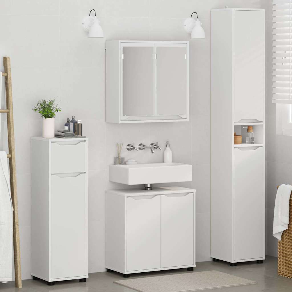 Set namještaja za kupaonicu 4 pcs Bijelo Konstruirano drvo