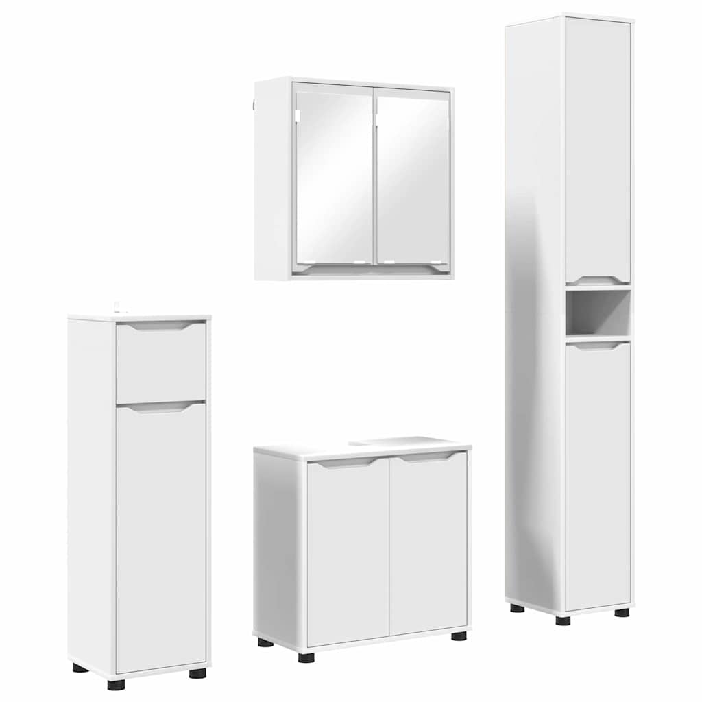 Set namještaja za kupaonicu 4 pcs Bijelo Konstruirano drvo