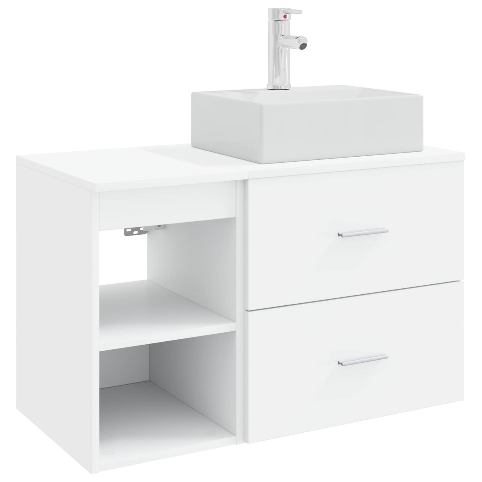 Set namještaja za kupaonicu 2 pcs Bijela Konstruirano drvo