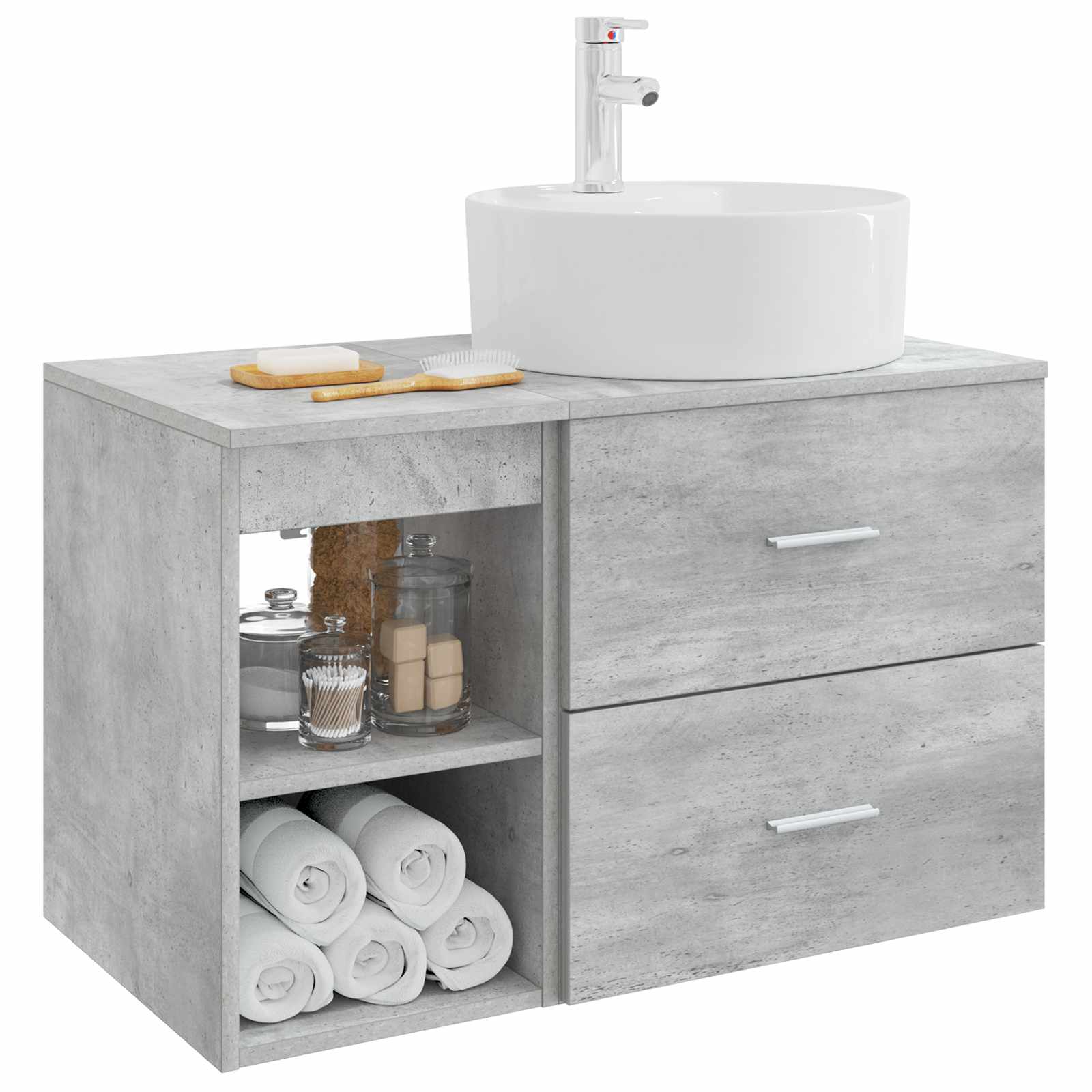 Set namještaja za kupaonicu 2 pcs Betonska siva