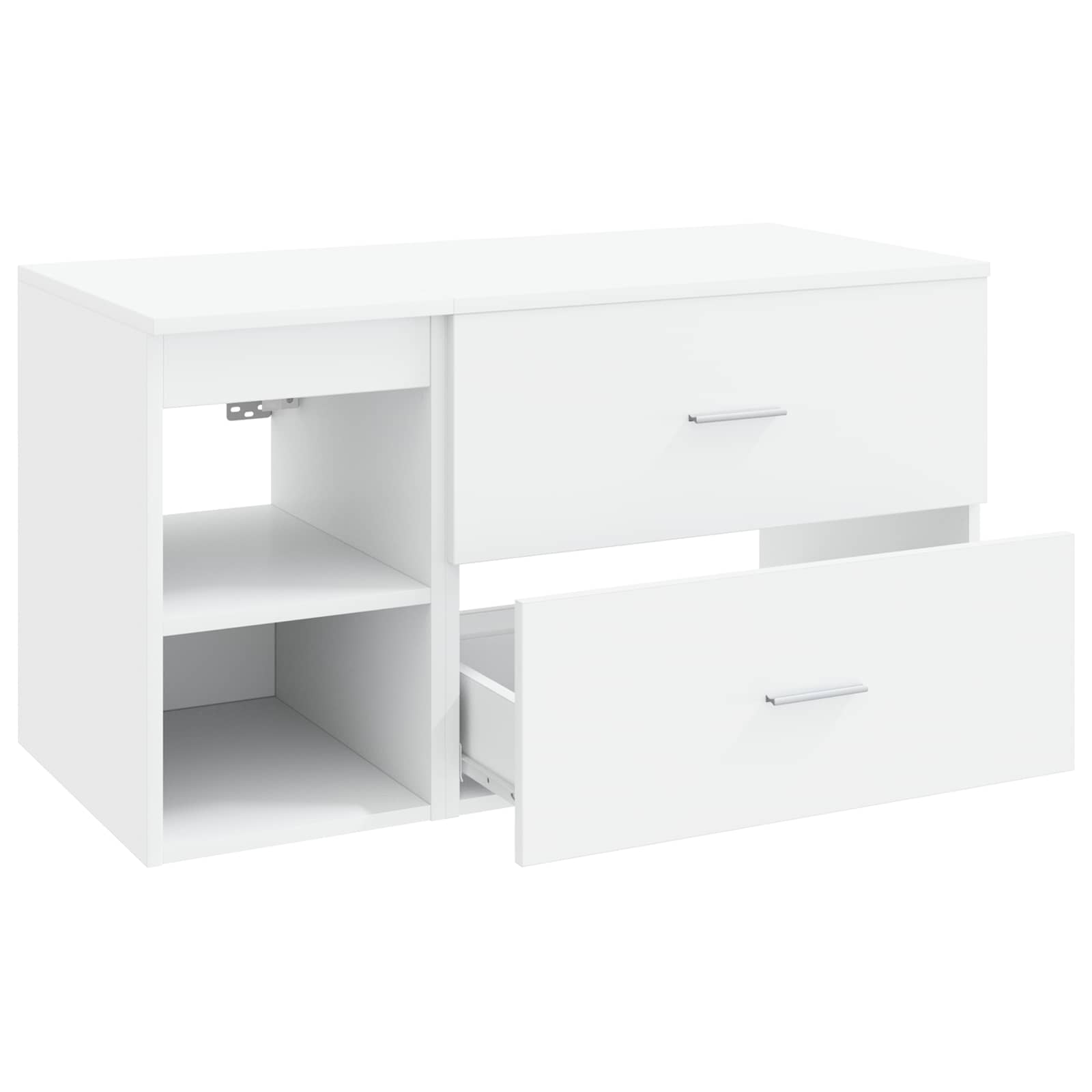 Set namještaja za kupaonicu 2 pcs Bijela Konstruirano drvo