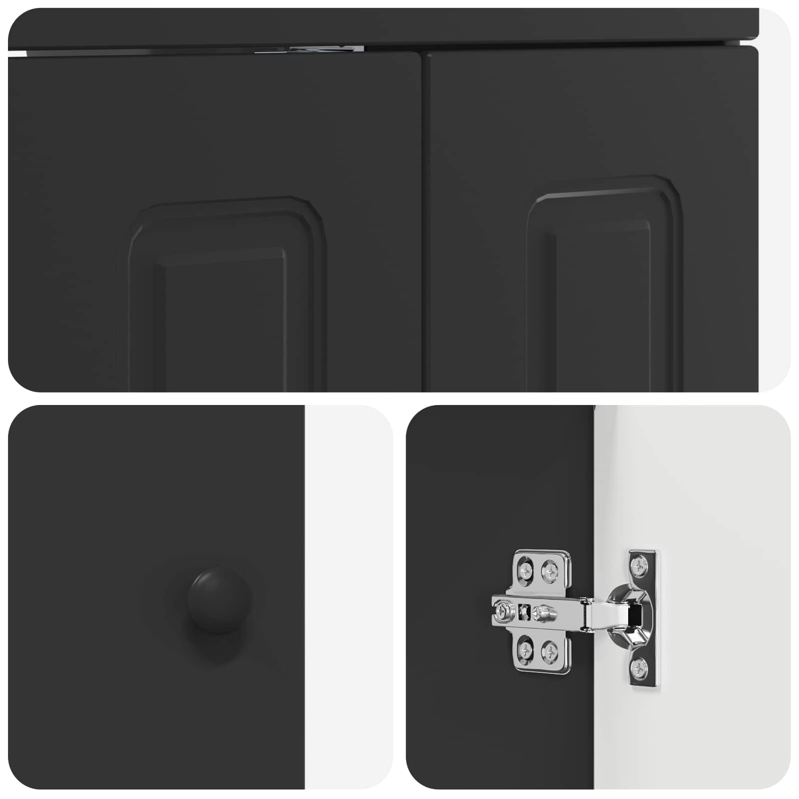 Set namještaja za kupaonicu Crna 78,5 x 37,5 x 81 cm