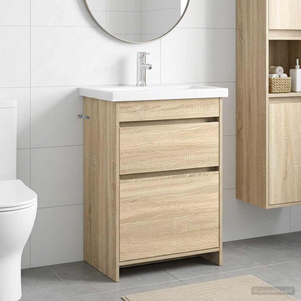 Set namještaja za kupaonicu Hrast sonoma 61 x 40 x 84,5 cm