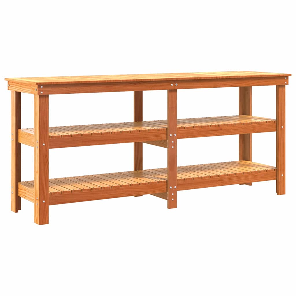 Radni stol Vosak smeđa 181.5 x 50 x 80 cm Čvrsto borovo drvo