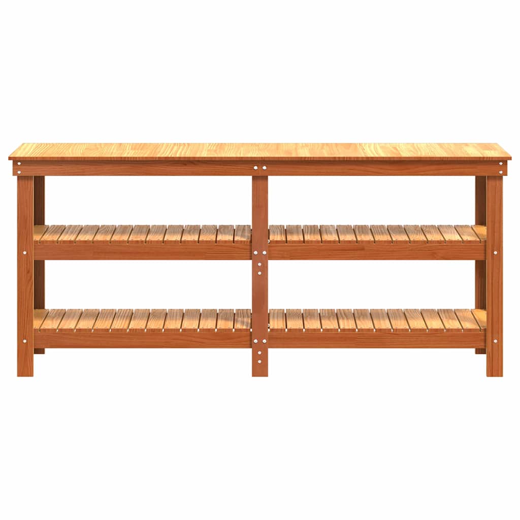 Radni stol Vosak smeđa 181.5 x 50 x 80 cm Čvrsto borovo drvo