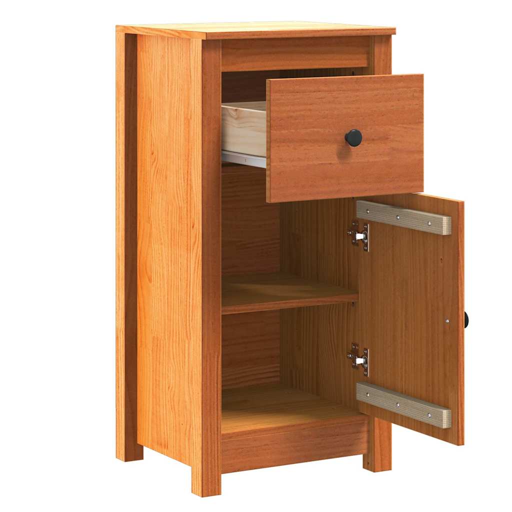 Kreveta 2 pcs Vosak smeđa 39 x 34,5 x 80 cm Čvrsto borovo drvo