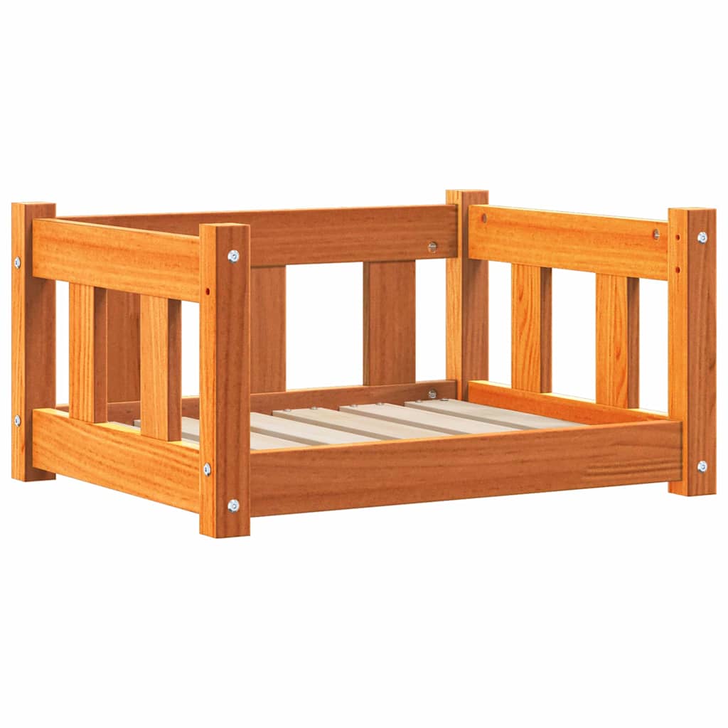 Krevet za psa Vosak smeđa 55 x 45 x 28 cm Čvrsto borovo drvo