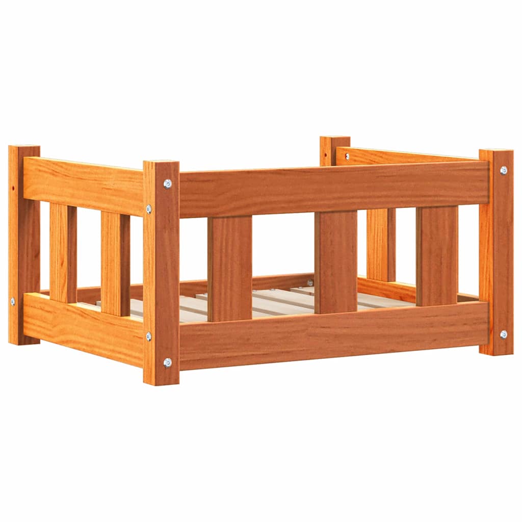 Krevet za psa Vosak smeđa 55 x 45 x 28 cm Čvrsto borovo drvo