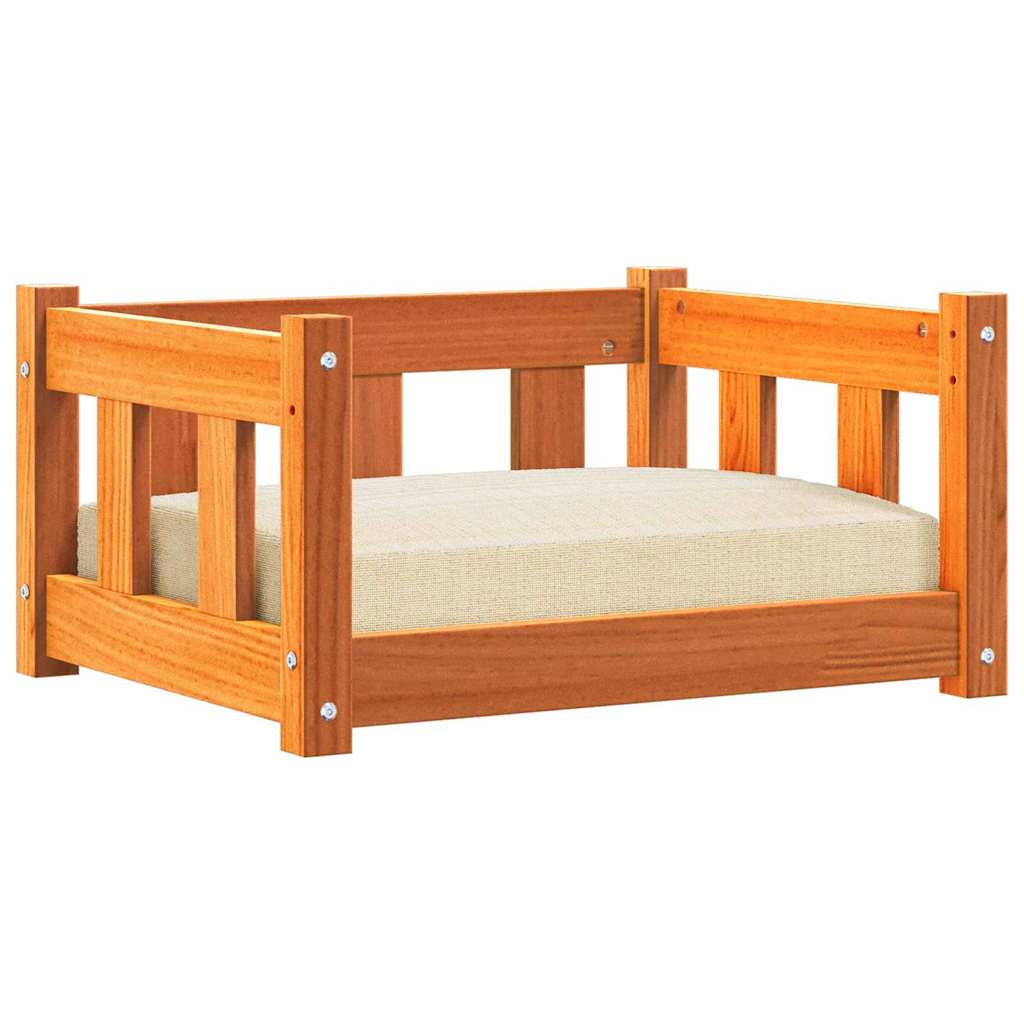 Krevet za psa Vosak smeđa 55 x 45 x 28 cm Čvrsto borovo drvo