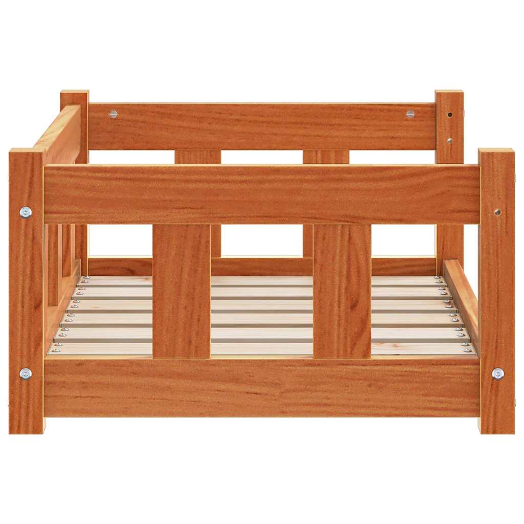Krevet za psa Vosak smeđa 65,5 x 50 x 28 cm Čvrsto borovo drvo