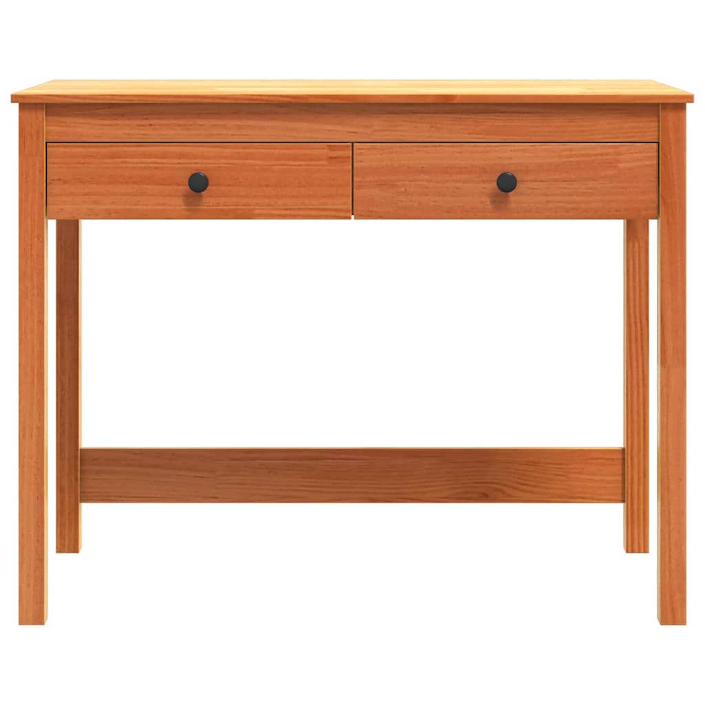 Stol s ladicama Max smeđa 100 x 50 x 78 cm Čvrsto borovo drvo