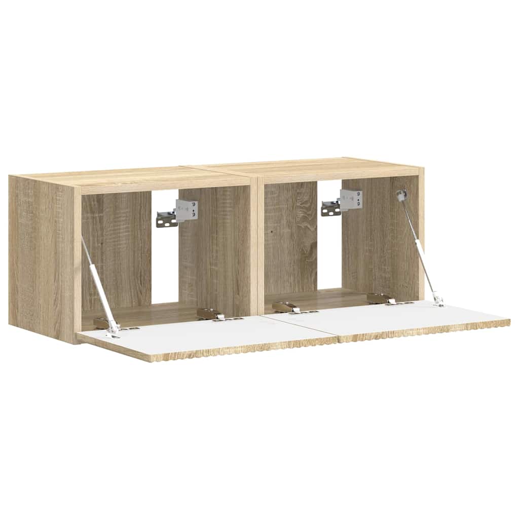 TV zidni ormar 2 pcs Sonoma 39 x 31 x 29,5 cm Konstruirano drvo