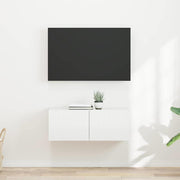 TV zidni ormar Zidne 2 pcs Sjajno bijelo 39 x 31 x 29,5 cm
