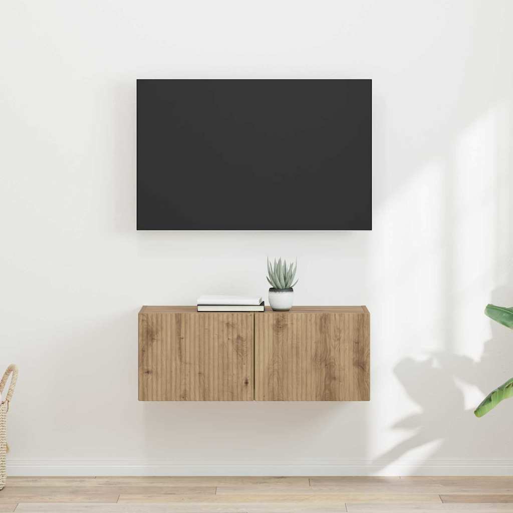TV zidni ormar 2 pcs Umjetnička hrastovina 39 x 31 x 29,5 cm