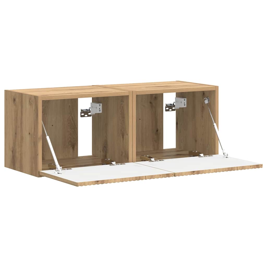 TV zidni ormar 2 pcs Umjetnička hrastovina 39 x 31 x 29,5 cm