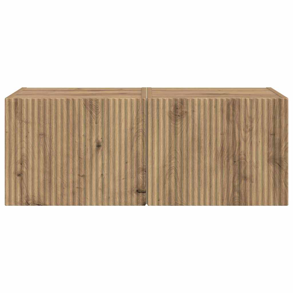 TV zidni ormar 2 pcs Umjetnička hrastovina 39 x 31 x 29,5 cm