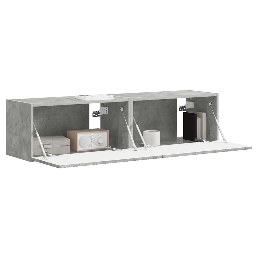 TV zidni ormar 2 pcs Beton 60 x 31 x 29,5 cm Konstruirano drvo