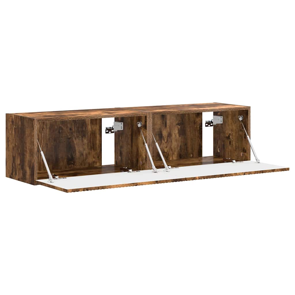 TV zidni ormar Zidne 2 pcs Dimljeni hrast 60 x 31 x 29,5 cm