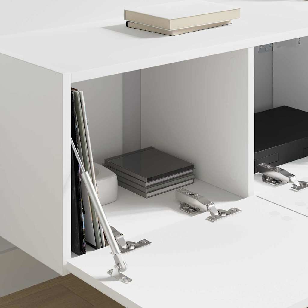 TV zidni ormar Zidne 2 pcs Bijelo 78,5 x 31 x 29,5 cm