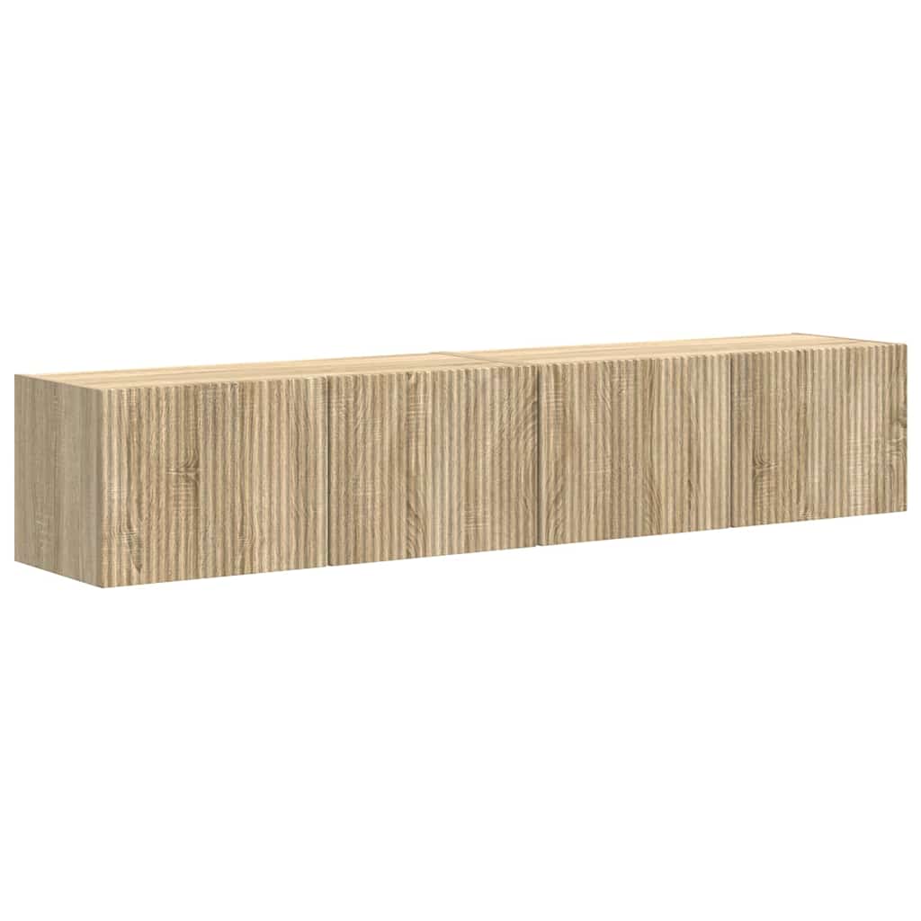 TV zidni ormar Zidne 2 pcs Sonoma 78,5 x 31 x 29,5 cm
