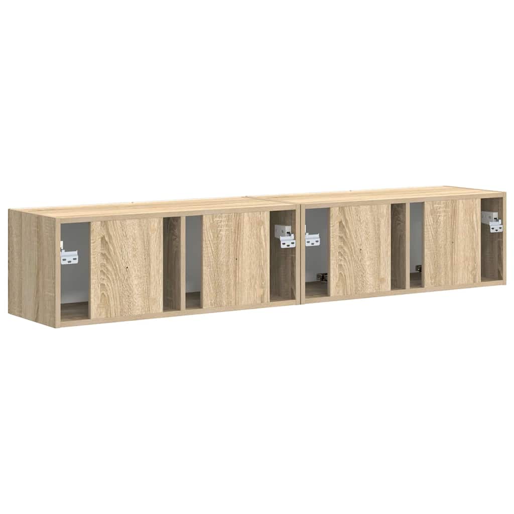 TV zidni ormar Zidne 2 pcs Sonoma 78,5 x 31 x 29,5 cm