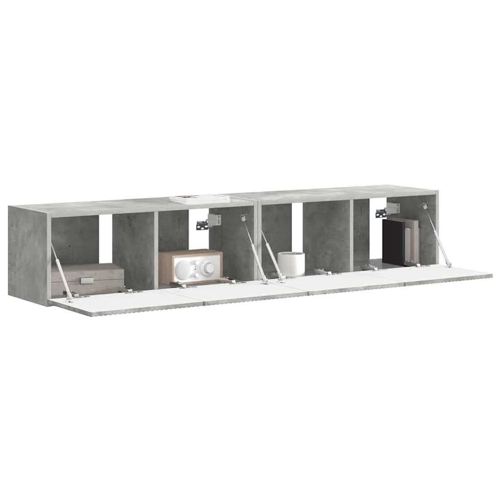 TV zidni ormar Zidne 2 pcs Beton 78,5 x 31 x 29,5 cm