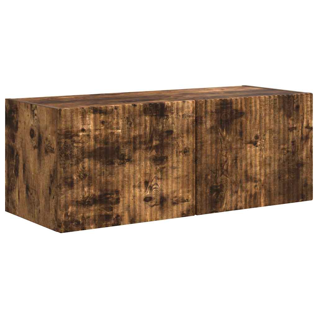 TV zidni ormar Zidne 2 pcs Dimljeni hrast 78,5 x 31 x 29,5 cm