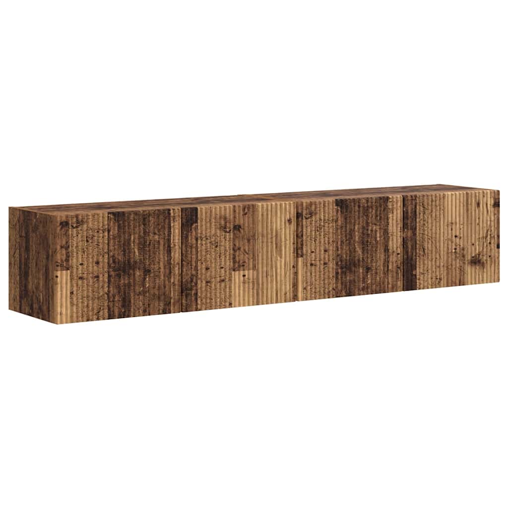 TV zidni ormar Zidne 2 pcs Staro drvo 78,5 x 31 x 29,5 cm