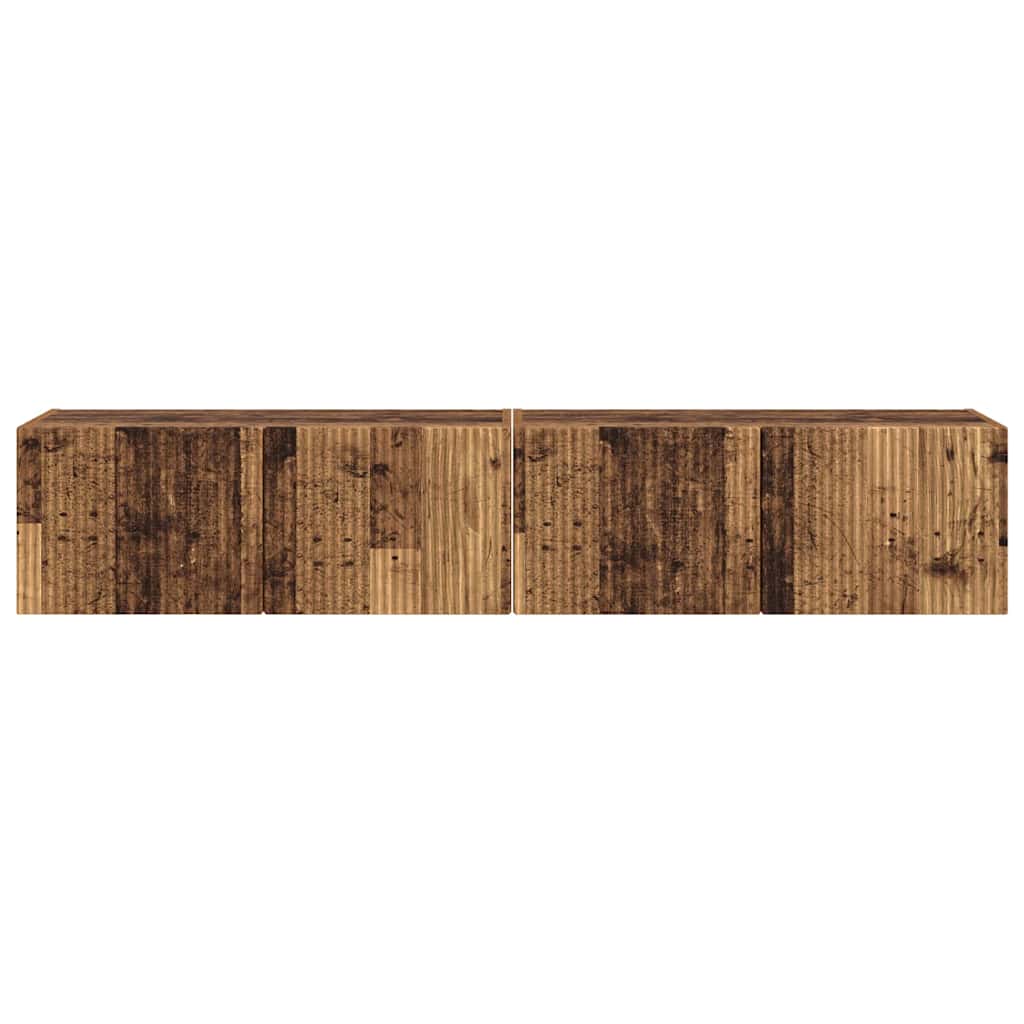 TV zidni ormar Zidne 2 pcs Staro drvo 78,5 x 31 x 29,5 cm