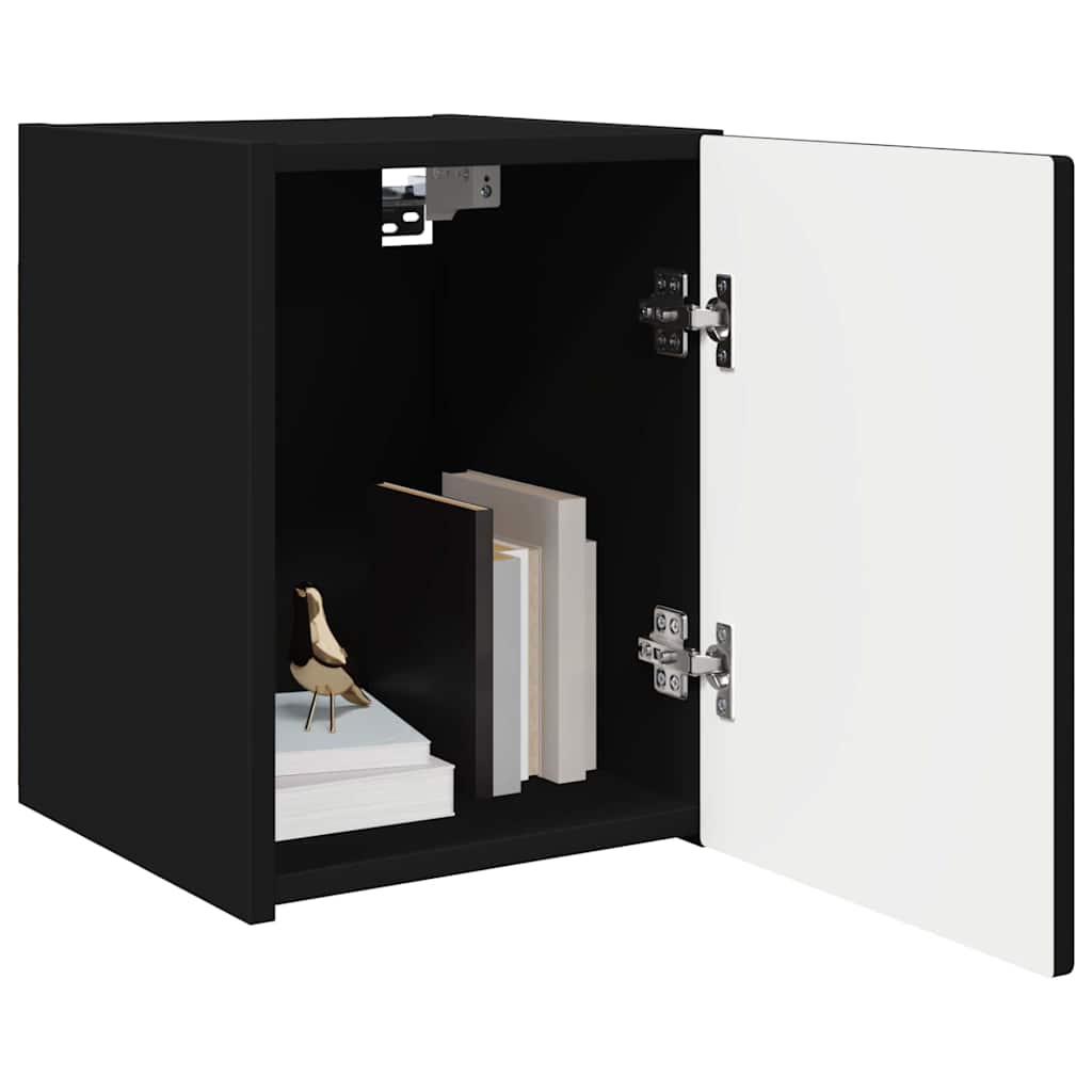 TV zidni ormar 2 pcs Crna 30 x 31 x 40 cm Konstruirano drvo
