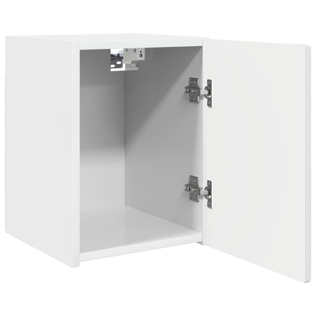 TV zidni ormar Zidne 2 pcs Sjajno bijelo 30 x 31 x 40 cm